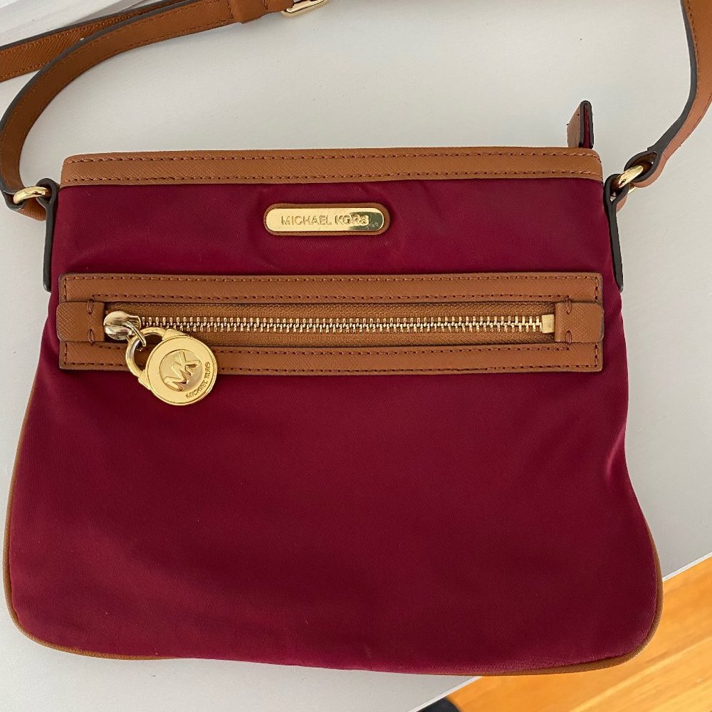 Genuine Michael Kors Burgundy Crossbody Bag